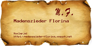 Madenszieder Florina névjegykártya